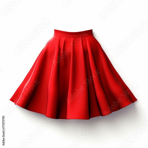 Red Skirt isolated on white background
