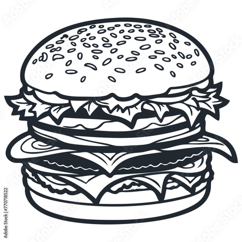 Burger, vector illustration	