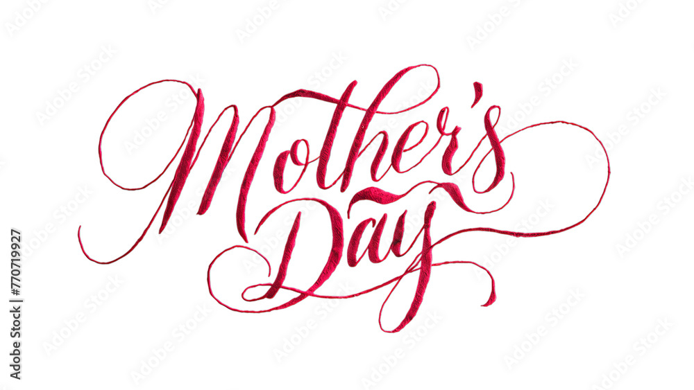 Mothers Day design with typography. Mothers Day greeting on transparent background