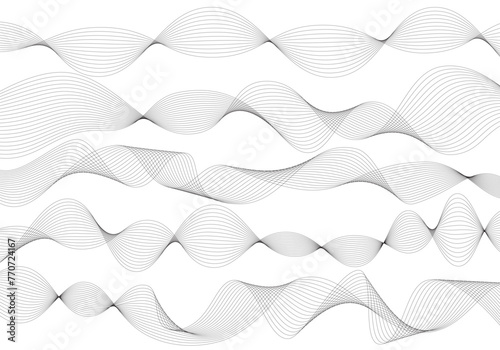 Curved wavy lines for abstract backgrounds. Vector illustration design