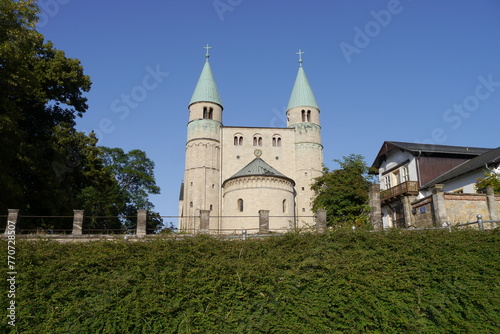 Romanische Klosterkirche in Gernrode im Nördlichen Harzvorland in Sachsen-Anhalt