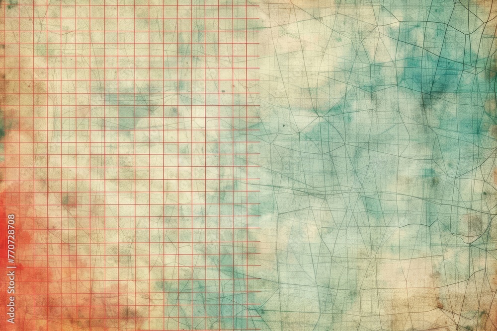 Classic graph paper grid design with a vintage color palette