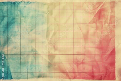 Classic graph paper grid design with a vintage color palette