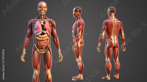 Corpo humano e sistema digestivo amostra - Ilustração
 photo