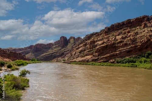 Breathtaking view of the majestic mountain tops surrounding Moab Utah