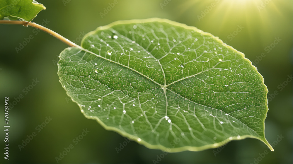 Sunlit Leaf Veins: Close-Up of Nature's Beauty Sunlit Leaf Veins: Close-Up of Nature's Beauty