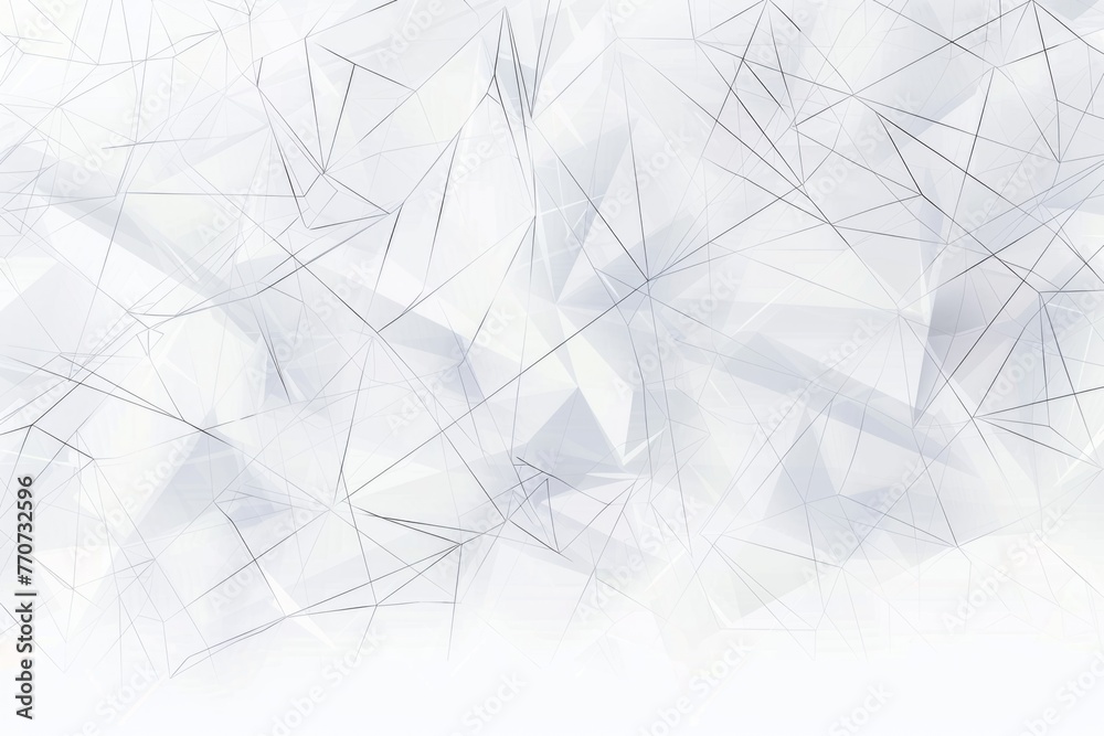 White background with thin lines and triangles, minimalist design, light gray color scheme Generative AI