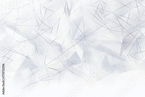 White background with thin lines and triangles, minimalist design, light gray color scheme Generative AI