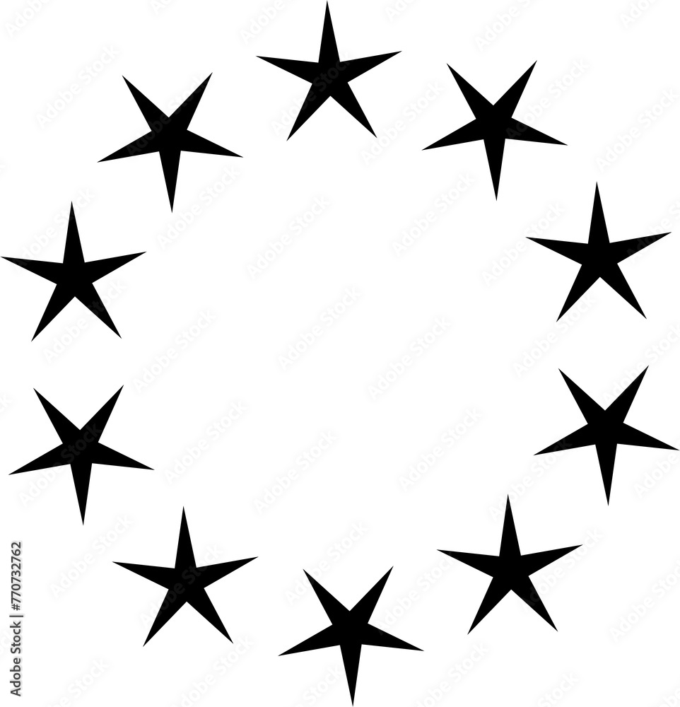 Star round decorative border frames. Design element, ornament Star round decorative border frames. Design element, ornament