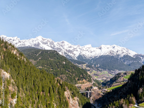 Austrian Landscape in Spring, Tirol, Paznauntal