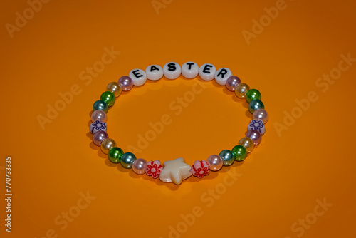 Handmade Friendship Bracelet with Easter Theme