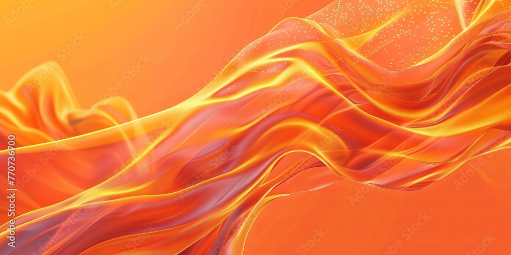 Abstract background, organic, flowing, vibrant orange background