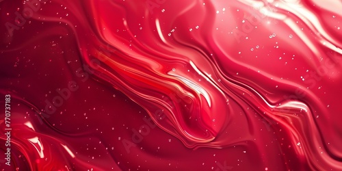 Abstract background, organic, flowing, vibrant red background 