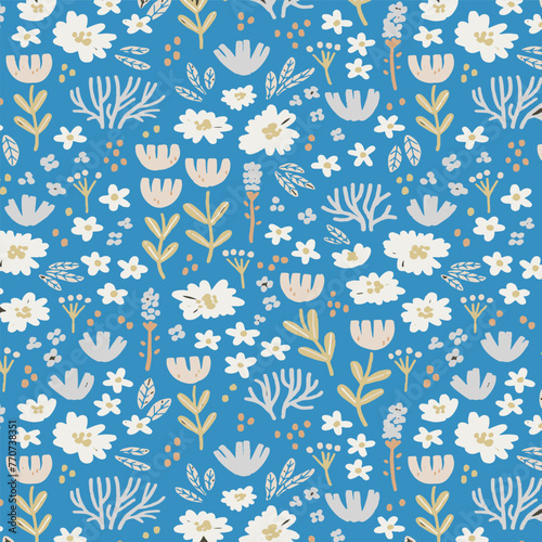 Pattern flower floral spring blossom illustration vector fabric textile design leaf leaves