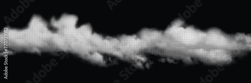 Fog, smoke halftone dots background, fading dot effect, vector design	