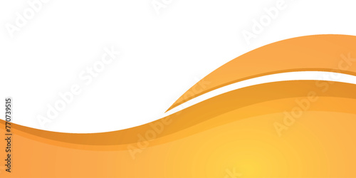 Vector orange line background curve element with white space for text and message design, overlapping layers, vector photo
