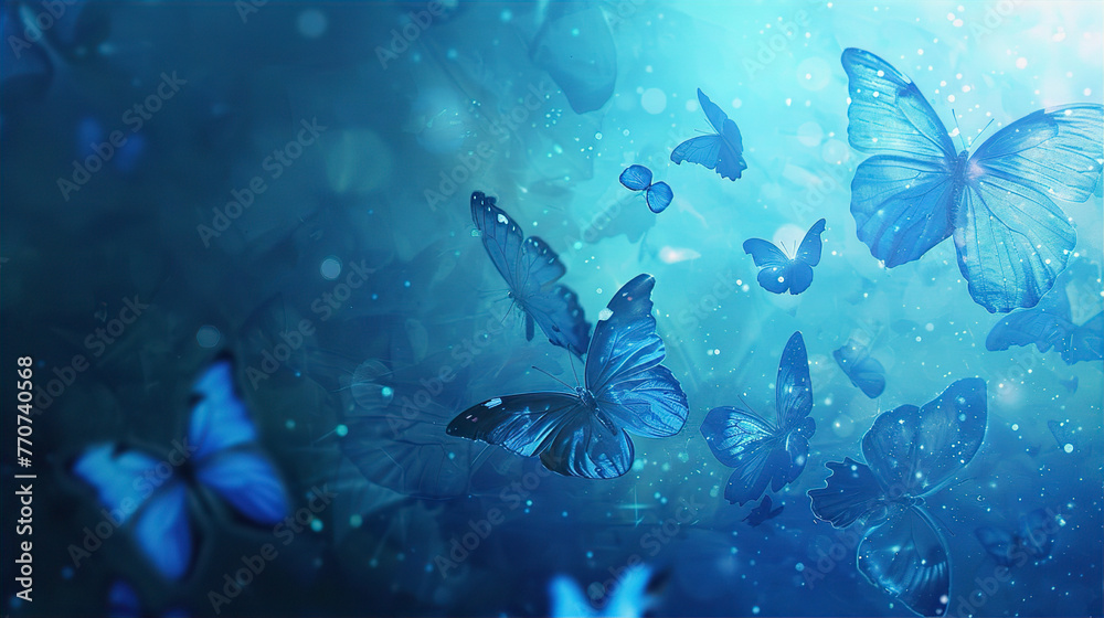 Fototapeta premium banner background from the butterflies dreaming style