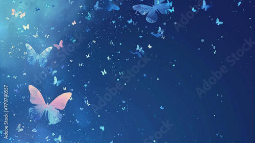 banner background from the butterflies dreaming style