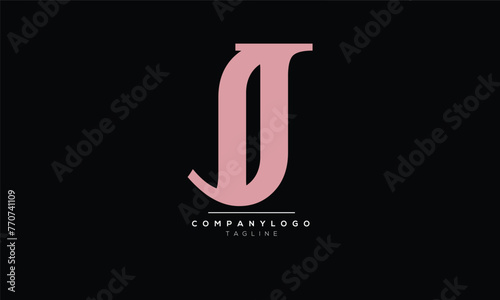 Alphabet letters Initials Monogram logo OI, OJ INITIAL, OJ letter
