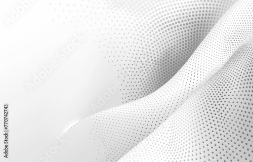 Abstract white background with dots, halftone and gradient presentation template design The concept of modern technology, business, data science or digital marketing Generative AI