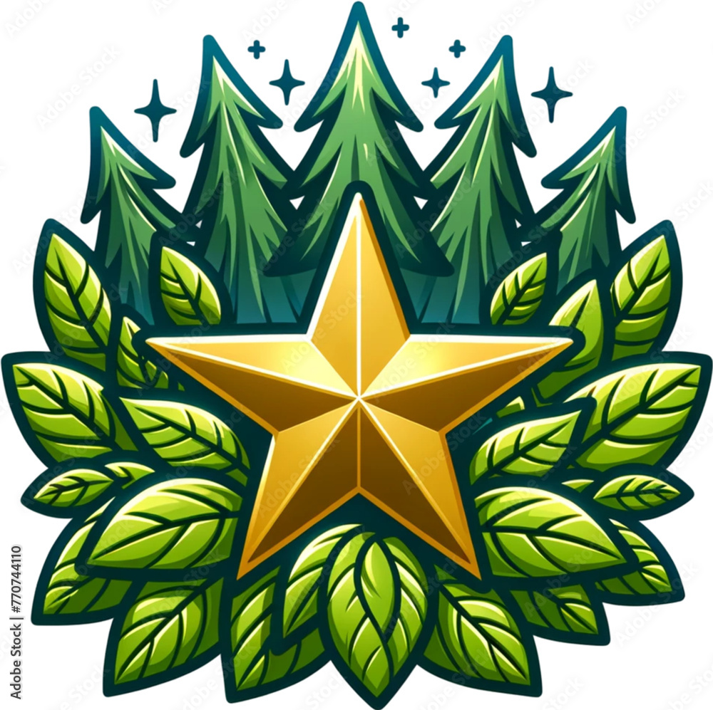 Obraz premium gold star on white background