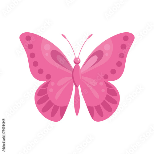 A butterfly, lady's beauty things for girls, illustration a white background. Pinkcore. © kateluck71