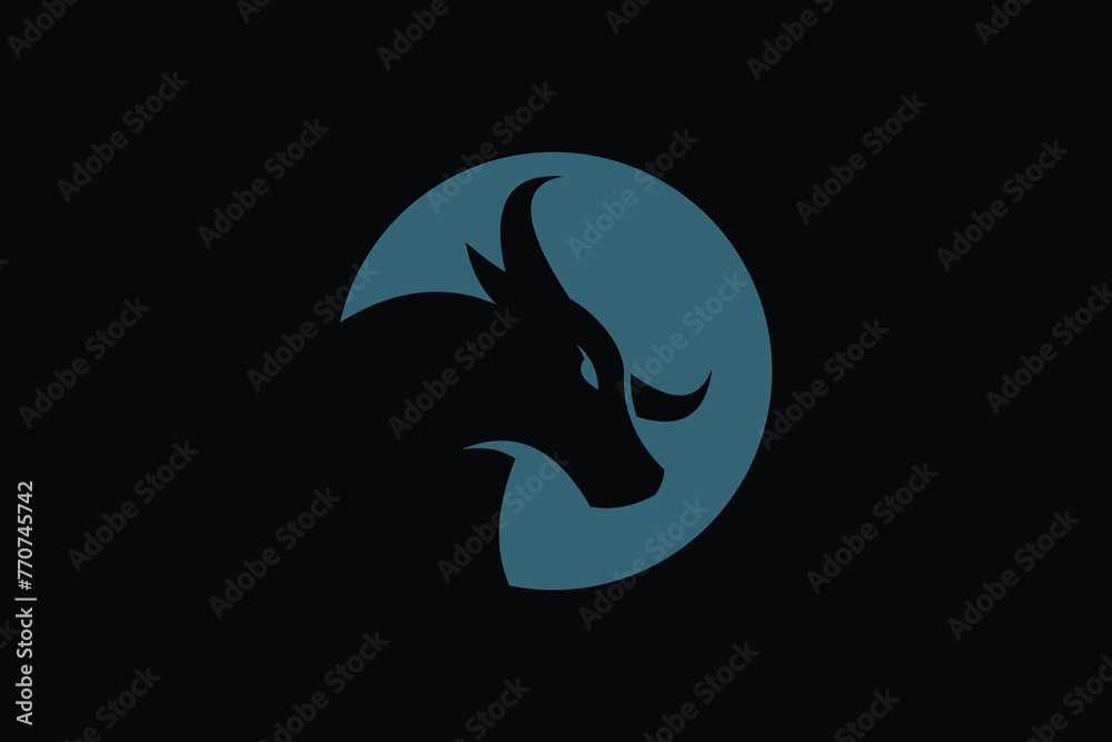 Fototapeta premium bull head design concept modern