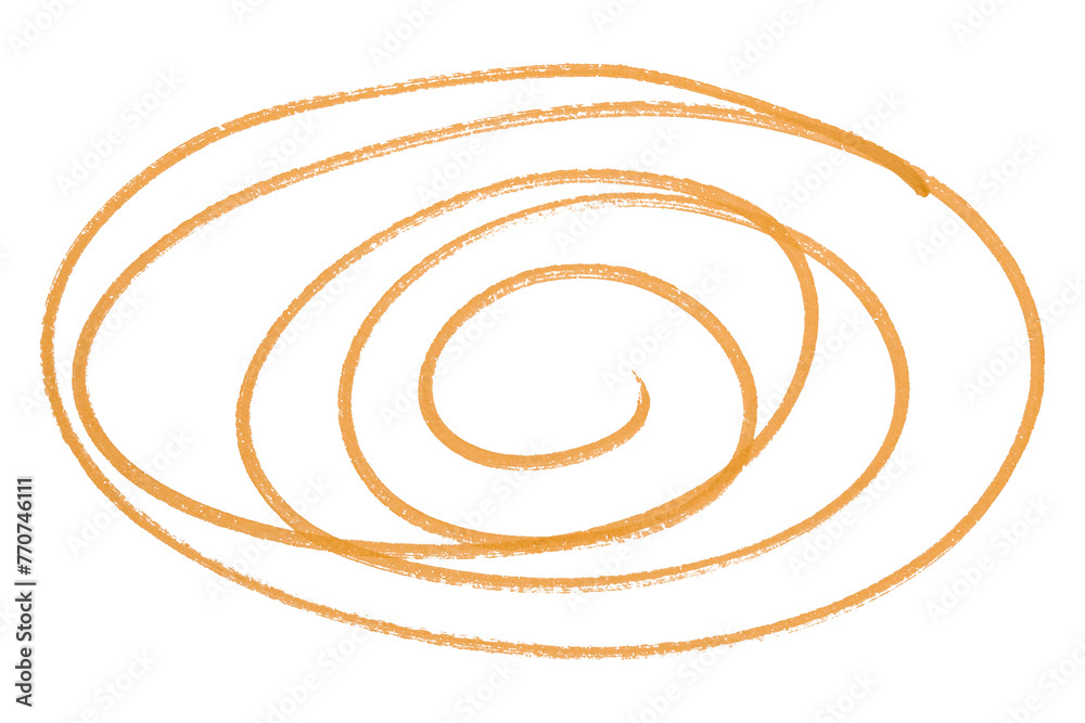 Orange round brush isolated on transparent background. Orange round brush isolated on transparent background.