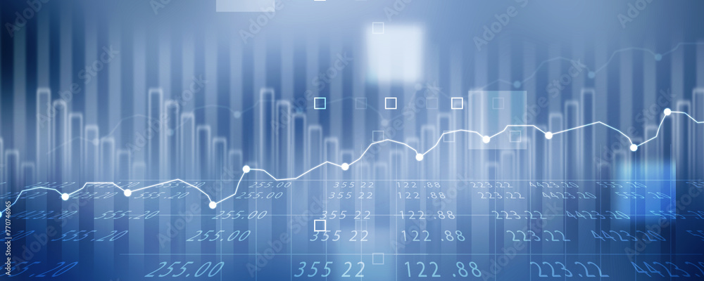 2d illustration Stock market online business concept. business Graph 2d illustration Stock market online business concept. business Graph