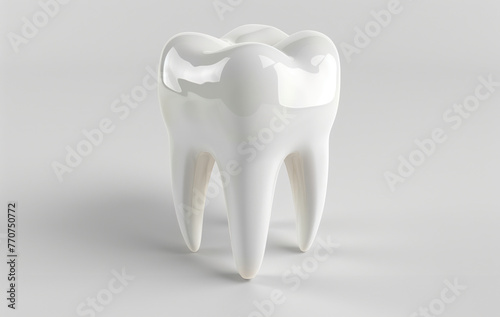 Tooth Shaped Toothbrush Holder on White Background