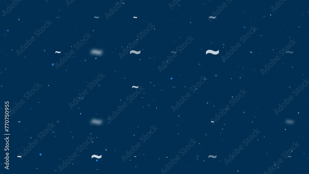 Template animation of evenly spaced tilde symbols of different sizes ...