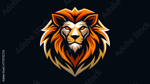 The lion head icon vector illustration 