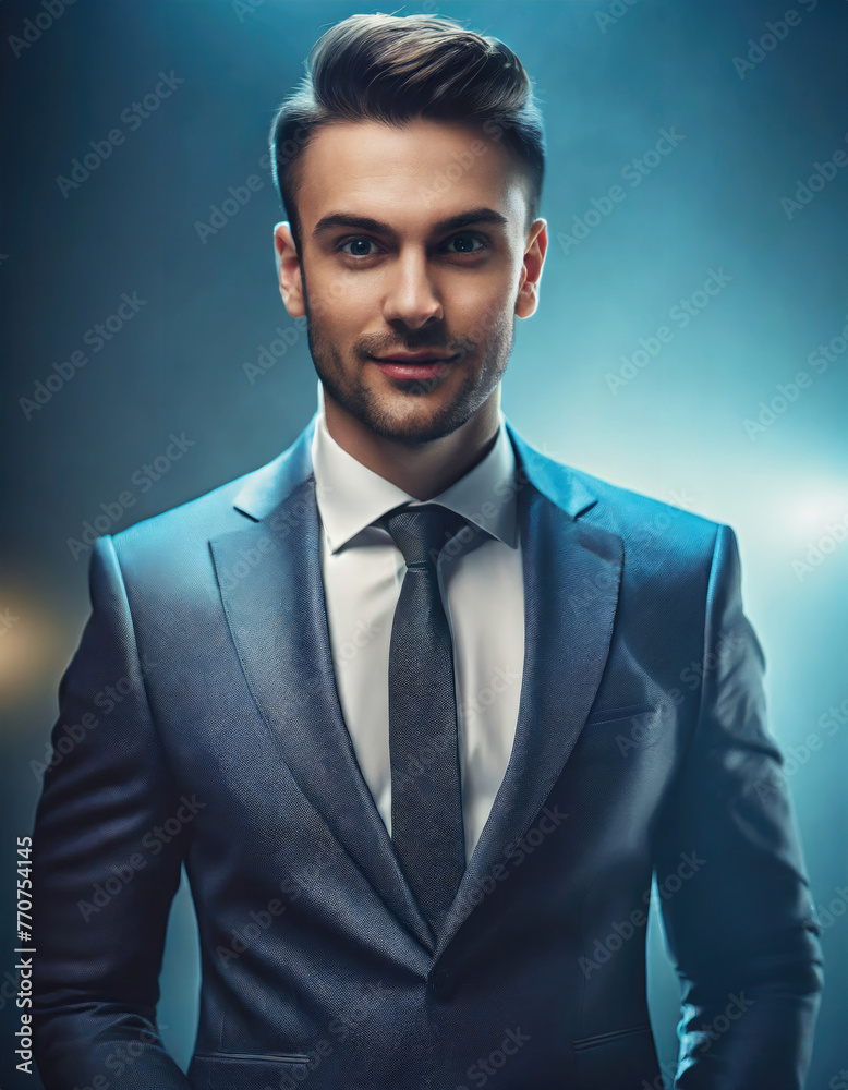 Confident modern young business man looking at camera Confident modern young business man looking at camera