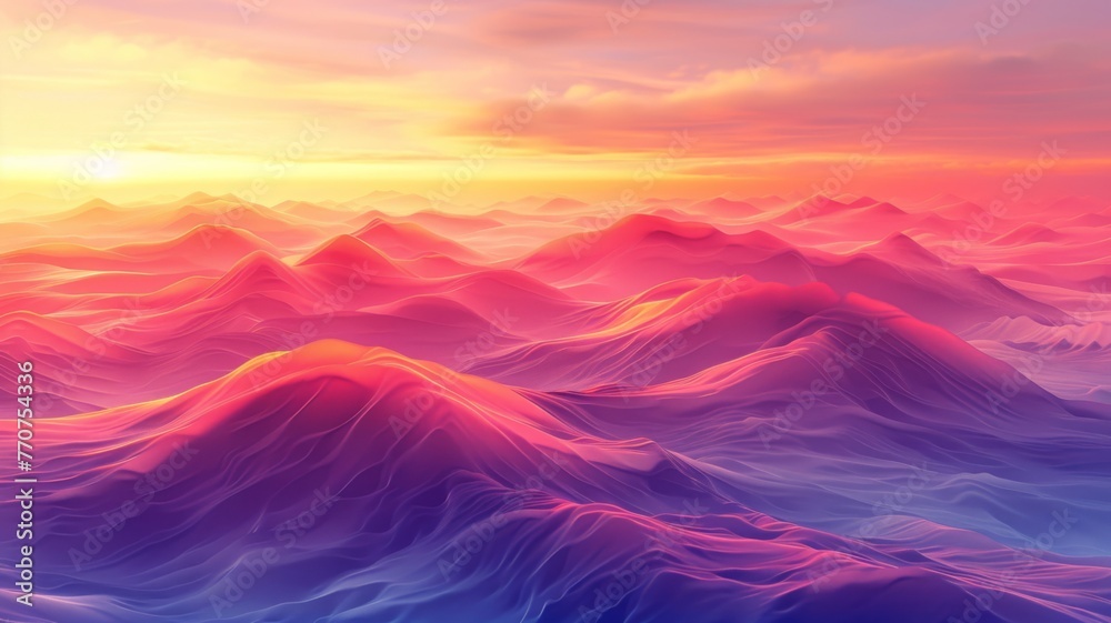Gradient mesh backgrounds, vibrant sunset colors blending smoothly Gradient mesh backgrounds, vibrant sunset colors blending smoothly