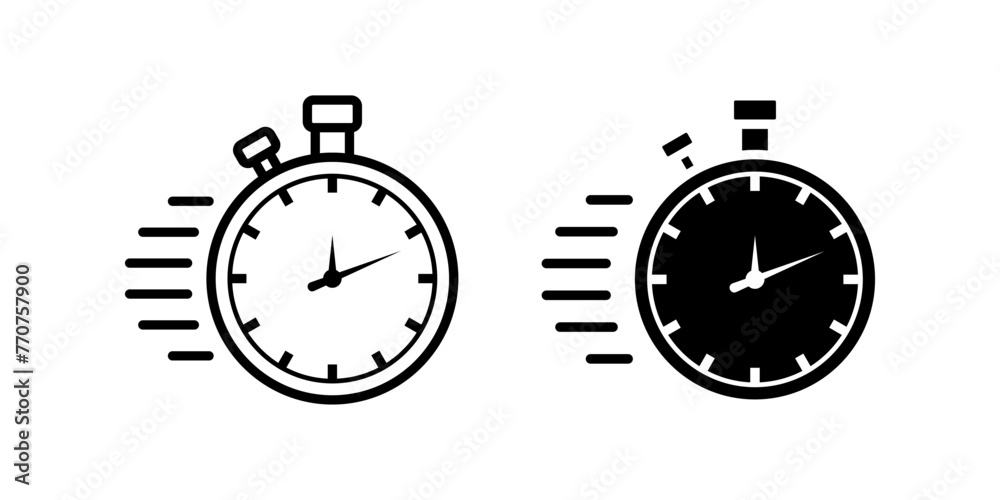 Stopwatch icon. fast time sign. for mobile concept and web design. vector illustration Stopwatch icon. fast time sign. for mobile concept and web design. vector illustration