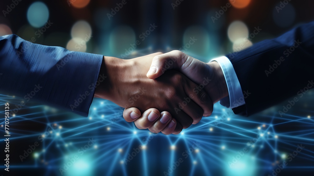 A business deal handshake after an agreement represents a business concept transparent background - obrazy, fototapety, plakaty 