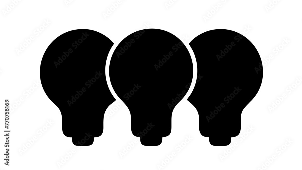 light bulb on white background vector illustration