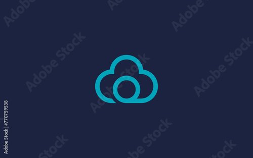 letter o with clouds logo icon design vector design template inspiration