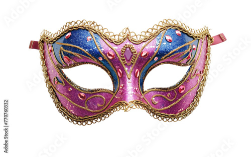 A Carnival Mask for the Festive Soul Isolated On White Background. Generative Ai