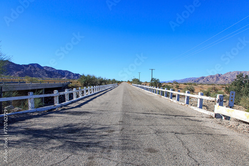Frontage road off Interstate 10 in California near Desert Center
