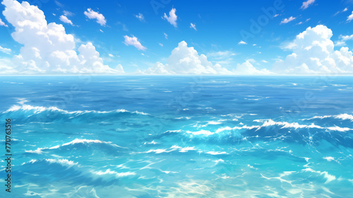 夏の海の風景画像 © 葉月ねここ
