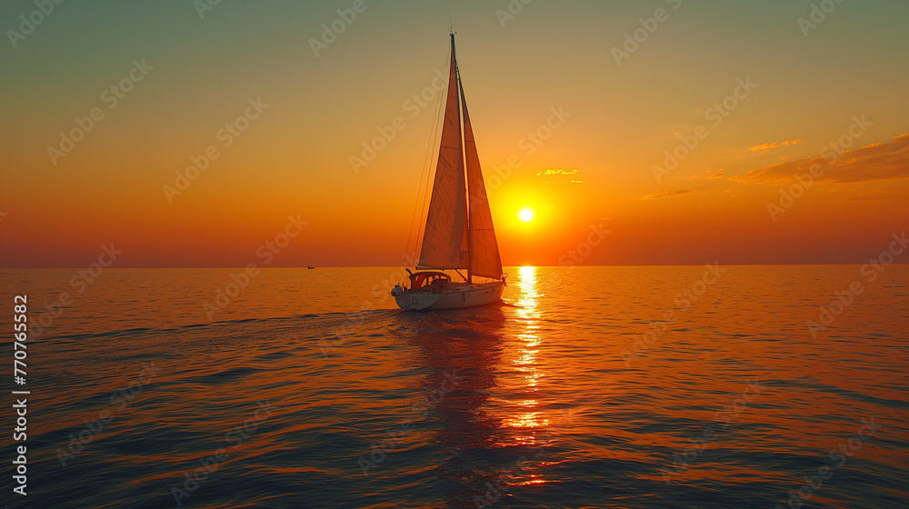 As the sun rises over the horizon, a solitary sailor sets out from the yacht club on a solo voyage, their sleek yacht slicing through the calm waters of the bay as they embark on a
