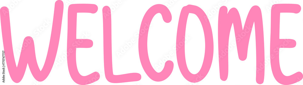 Welcome typography design on plain white transparent isolated background for sign, card, shirt, hoodie, sweatshirt, apparel, tag, mug, icon, poster or badge Welcome typography design on plain white transparent isolated background for sign, card, shirt, hoodie, sweatshirt, apparel, tag, mug, icon, poster or badge