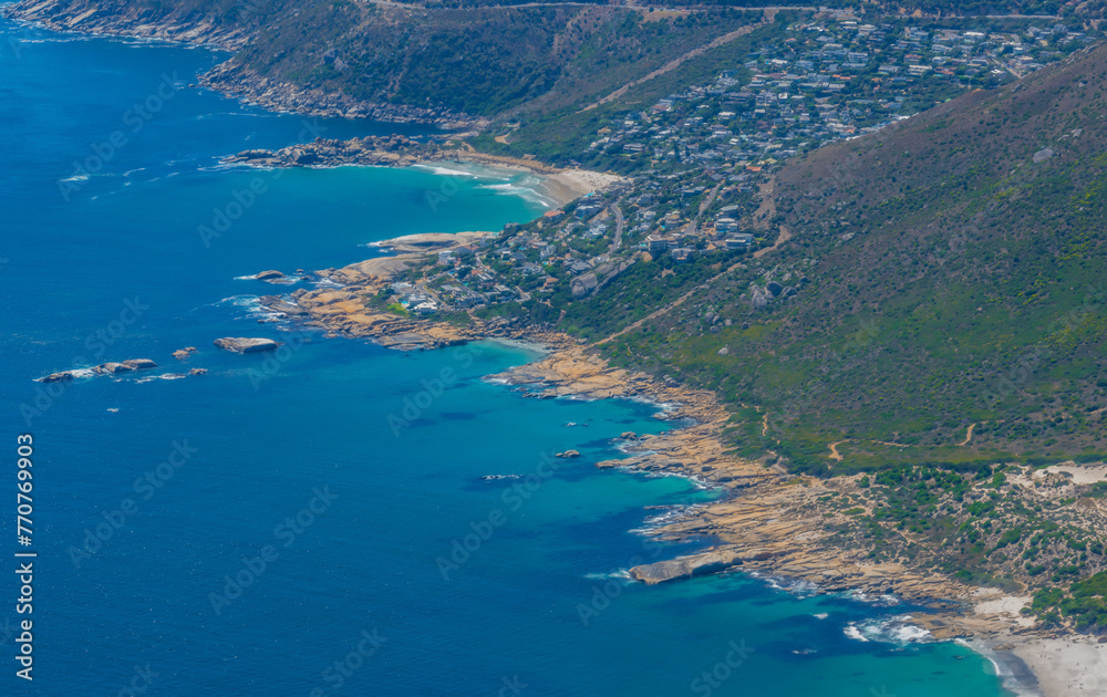 Sicht auf die Südatlantikküste bei Kapstadt Südafrika