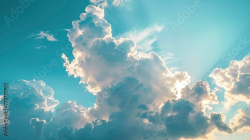 blue sky with cloud - generative ai
