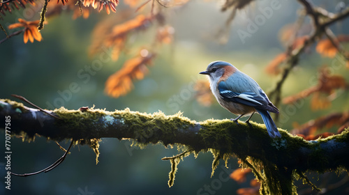Serene Bird Amidst Treetops