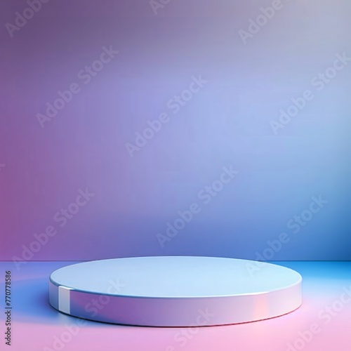 Elegant blank podium against a gradient background ideal for luxury item presentations