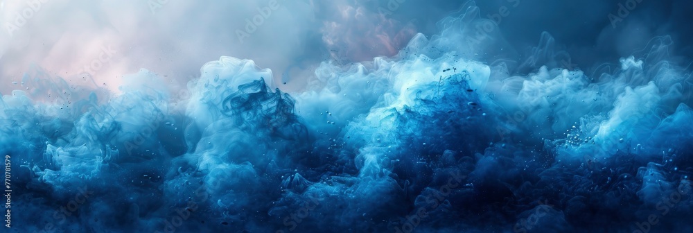 Abstract Blue Watercolor Gradient Paint, Background HD, Illustrations