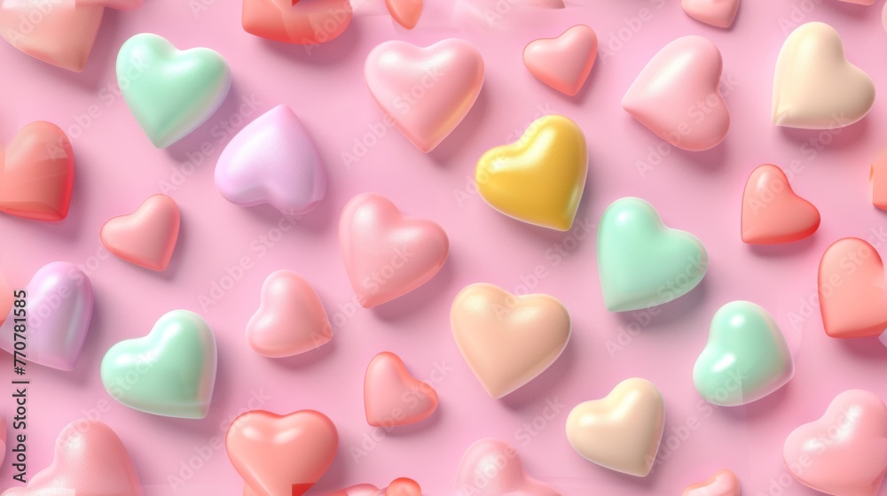 Artistic vector illustration of heart seamless background pattern Artistic vector illustration of heart seamless background pattern