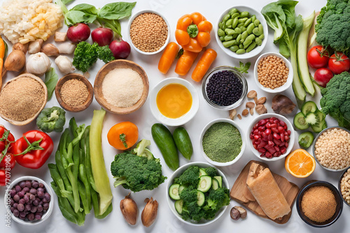 Healthy super food selection, healthy food concept vegetarian and vegan food vegetables. - 20